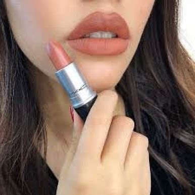 deep tone beige lipstick.